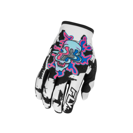 Детски мотокрос ръкавици FLY RACING Lite Warp Special Edition - White/Blue/Pink