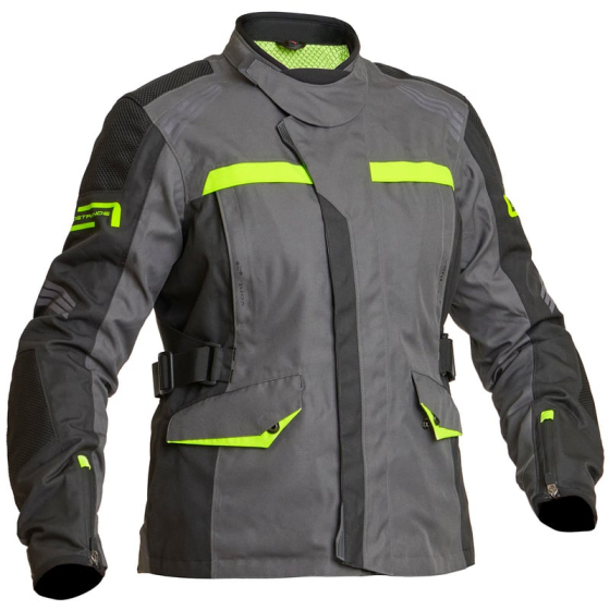 Дамско текстилно мото яке Lindstrands Granberg Grey/yellow