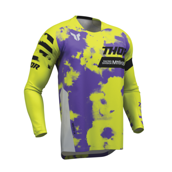Мотокрос джърси THOR LAUNCHMODE BLEACH GRAY/ACID