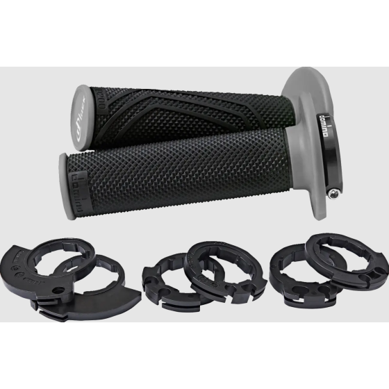 Ръкохватки DOMINO D200 LOCK ON GRIPS BLACK/GRAY