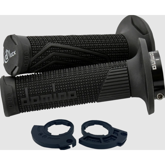 Ръкохватки DOMINO D100 LOCK ON GRIPS 1 CABLE BLACK