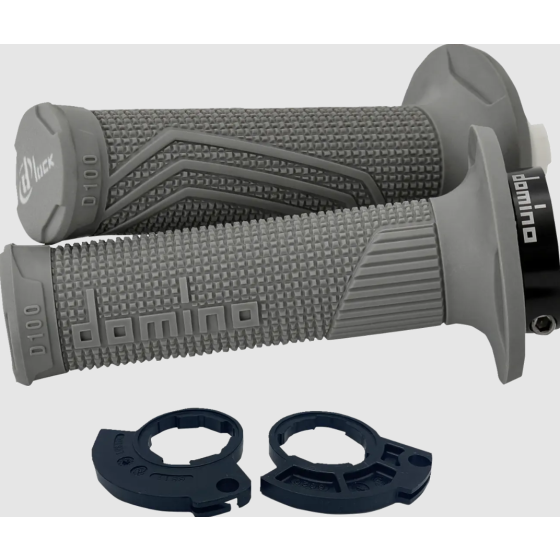 Ръкохватки DOMINO D100 LOCK ON GRIPS 1 CABLE GRAY