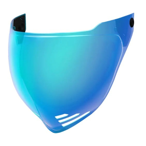 Син иридиев визьор за каска ICON DOMAIN BOATDRINK BLUE