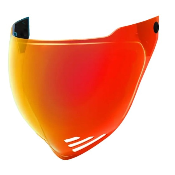 Червен иридиев визьор за каска ICON DOMAIN CALYPSO RED