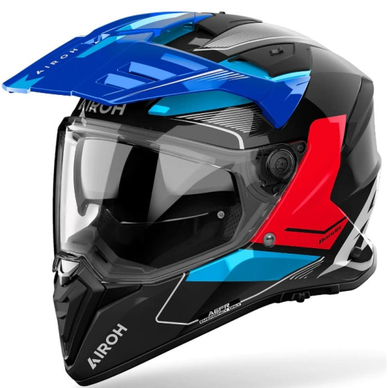 Каска AIROH BANDIT Tune Blue Red Gloss