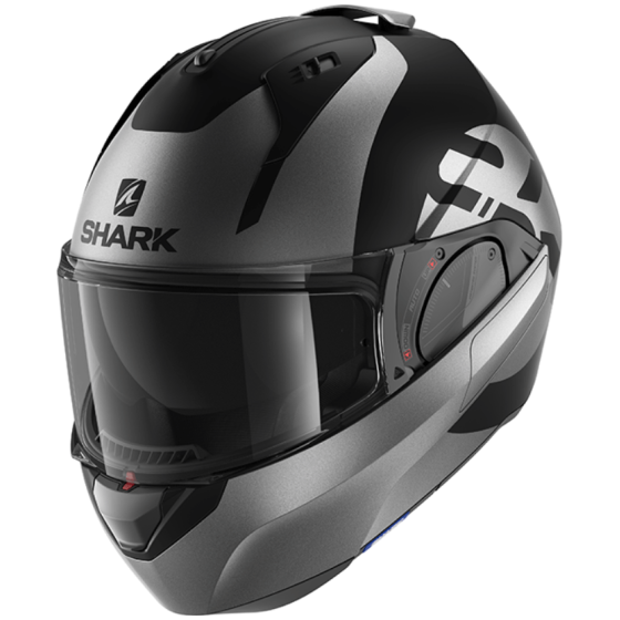 Модуларна каска SHARK EVO ES KEDJE MAT BLACK ANTHRACITE