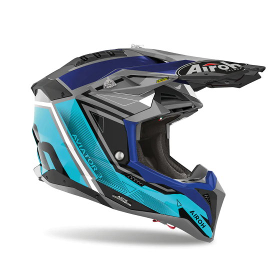 Мотокрос каска AIROH AVIATOR 3 League Blue Gloss