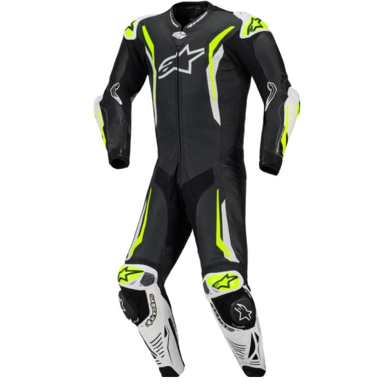 Кожен екип ALPINESTARS GP TECH V5 FLUO BLACK/WHITE/FLUO YELLOW