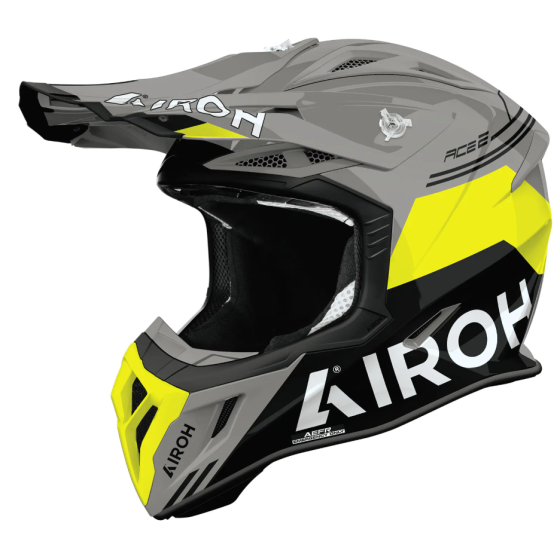 Мотокрос каска AIROH AVIATOR ACE 2 FURY YELLOW GLOSS