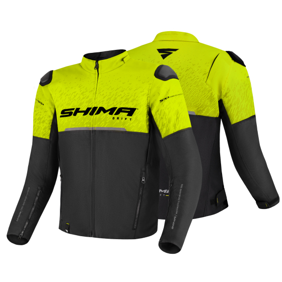 Текстилно мото яке SHIMA DRIFT BLACK/YELLOW FLUO