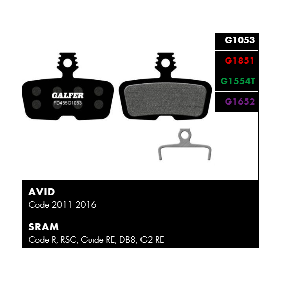 Вело спирачни накландки GALFER BIKE FD455G1652 E-BIKE Brake Pad