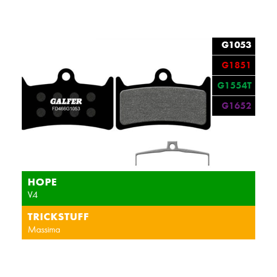 Вело спирачни накландки GALFER BIKE FD466G1053 PERFORMANCE Brake Pad