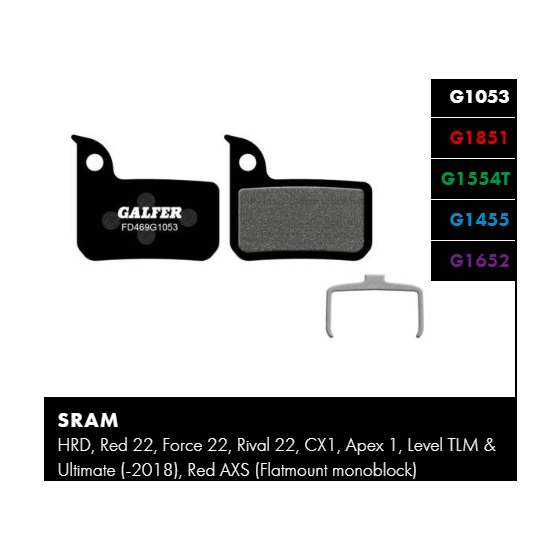 Вело спирачни накландки GALFER BIKE FD469G1053 PERFORMANCE Brake Pad