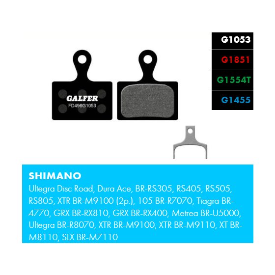 Вело спирачни накландки GALFER BIKE FD496G1455 ROAD Brake Pad