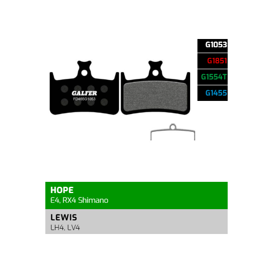 Вело спирачни накландки GALFER BIKE FD465G1053 PERFORMANCE Brake Pad