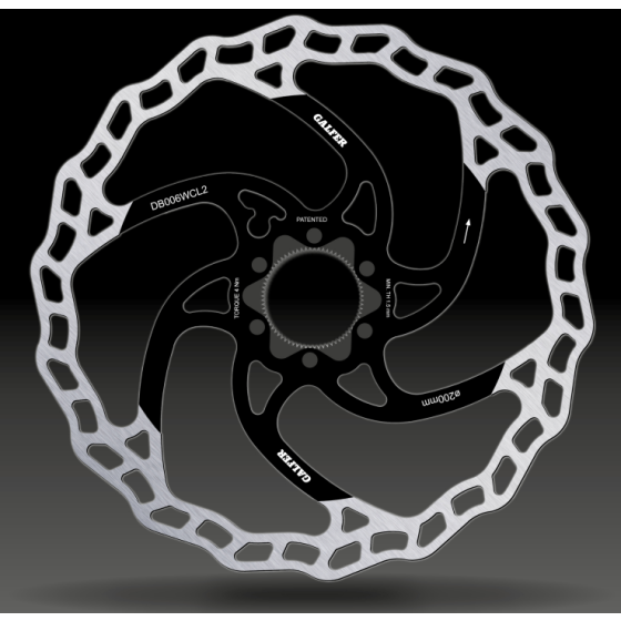 Вело спирачен диск GALFER BIKE DISC WAVE CENTER-LOCK SYSTEM Ø200X2.0MM Brake Disc