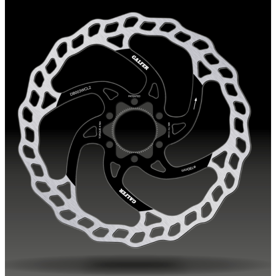 Вело спирачен диск GALFER BIKE MTB DISC WAVE CENTER-LOCK SYSTEM Ø180X2.0MM Brake Disc