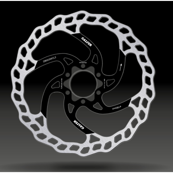 Вело спирачен диск GALFER BIKE MTB DISC WAVE CENTER-LOCK SYSTEM Ø180X2.0MM Brake Disc