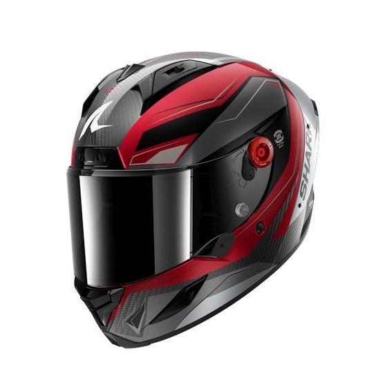 Каска SHARK AERON MEKARIUM BLACK/RED//WHITE