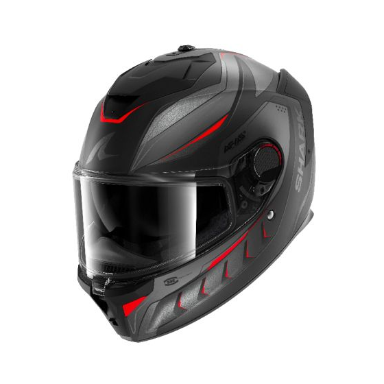 Каска SHARK SPARTAN GT PRO CARBON MEKARIUM МАТ BLACK/GREY/RED
