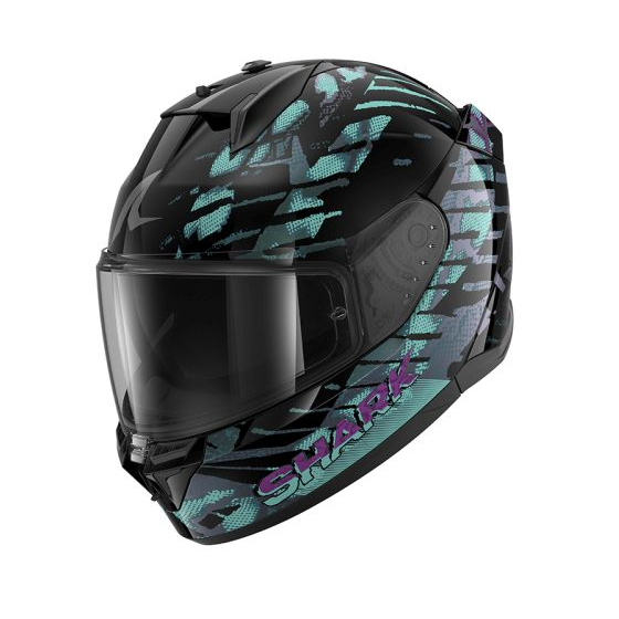 Каска SHARK D-SKWAL 3 REPTAIA BLACK/BLUE/PURPLE