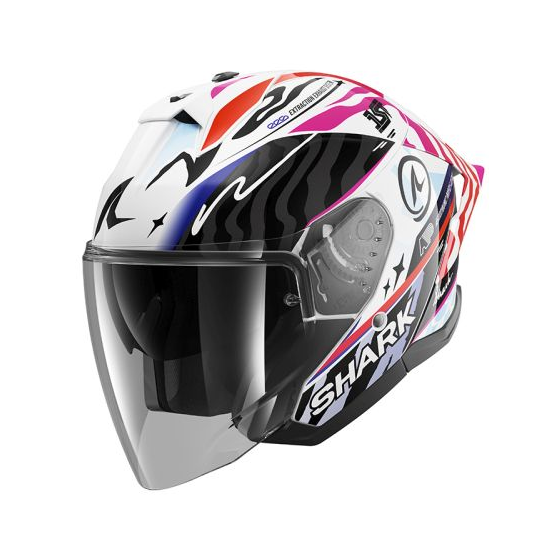 Каска за скутер SHARK SKWAL JET CUP SPEED-FANCY BLACK/PURPLE/RED/WHITE