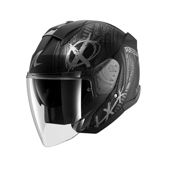 Каска за скутер SHARK SKWAL JET SHIEVER MAT BLACK/GREY