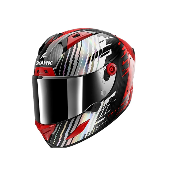 Каска SHARK AERON EDGY BLACK/RED/SILVER