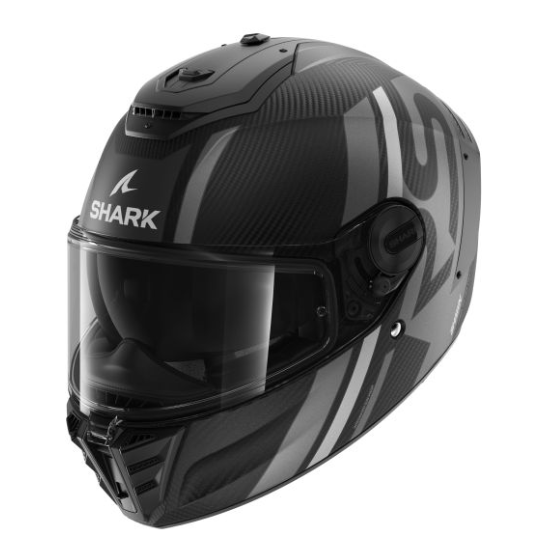 Каска SHARK SPARTAN RS CARBON SHAWN MAT BLACK/GREY