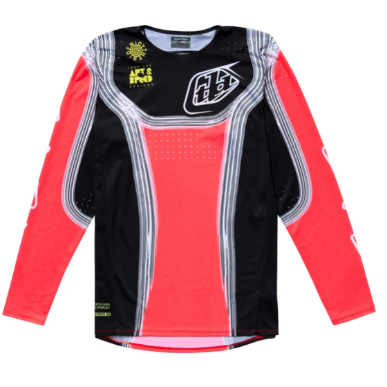 Детско мотокрос джърси TROY LEE DESIGNS SE PRO Stripes Jersey - Infra Red/Black