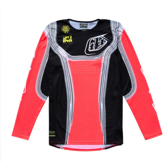 Mотокрос джърси TROY LEE DESIGNS SE PRO Stripes Jersey - Infra Red/Black