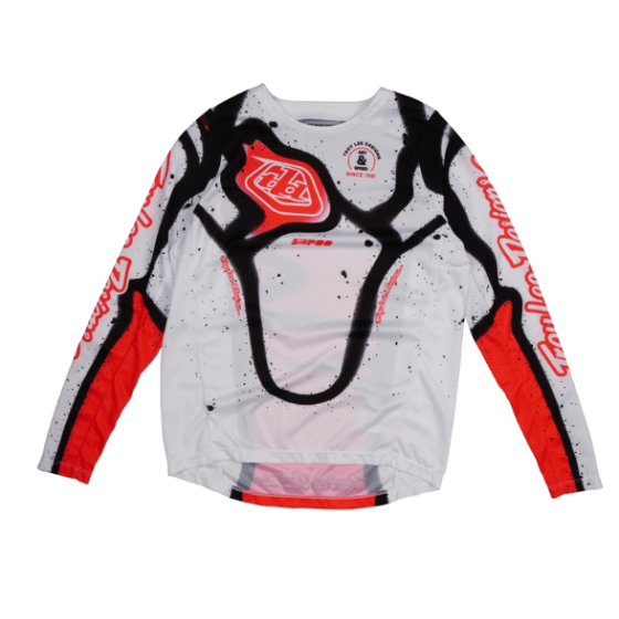 Детско мотокрос джърси TROY LEE DESIGNS GP Pro Membrane Youth Jersey - White/Infra Red