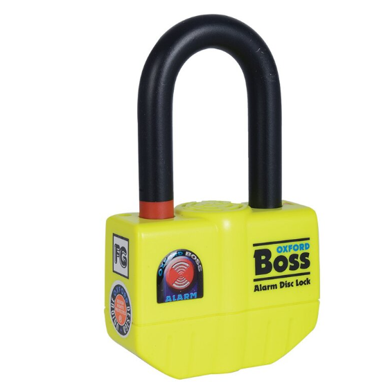 Дискова ключалка OXFORD Boss Alarm 14 мм, вкл. верига 12 мм x 1,2 м