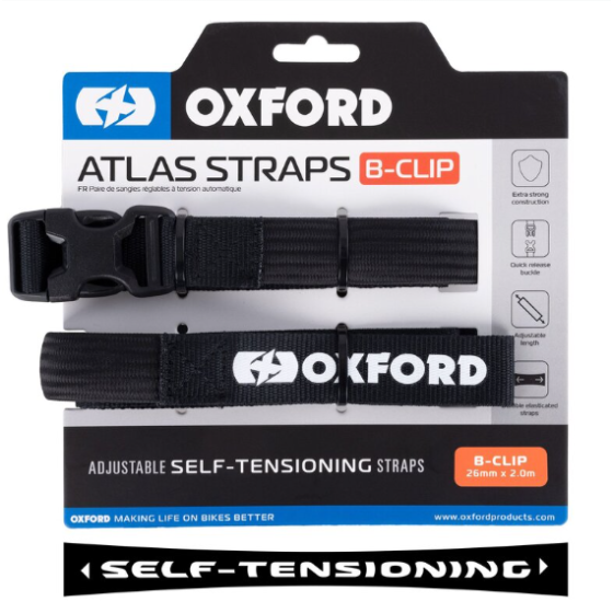OXFORD Atlas B-Clip 26 мм x 2.0 м Черен