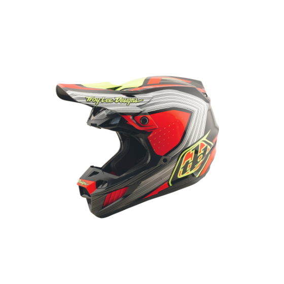 Mотокрос каска TROY LEE DESIGNS SE5 Composite Stripes - Black/Infra Red