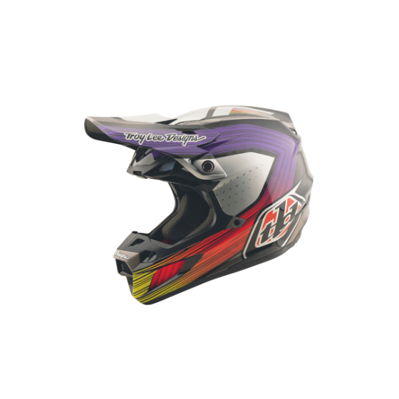 Mотокрос каска TROY LEE DESIGNS SE5 Carbon Stripes - Black/Violet
