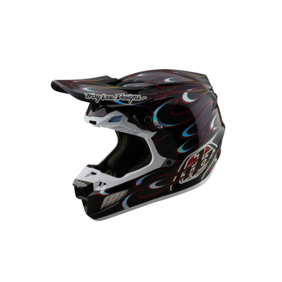 Mотокрос каска TROY LEE DESIGNS SE5 Carbon Torched - Black/Red