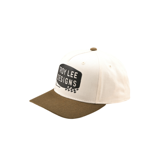 Шапка TROY LEE DESIGNS Curved Snapback Stamp - WHITE/BROWN