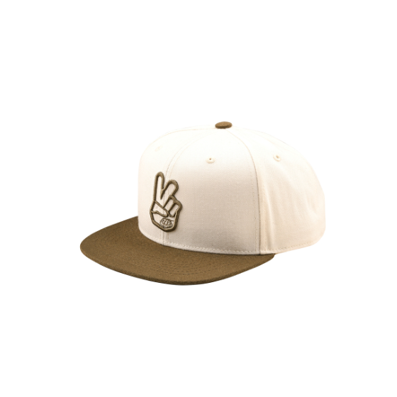 Шапка TROY LEE DESIGNS Flat Bill Snapback Peace - WHITE/BROWN