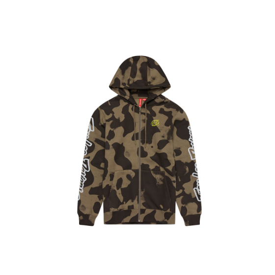 Суитшърт TROY LEE DESIGNS Zip Up Branded - Olive Camo