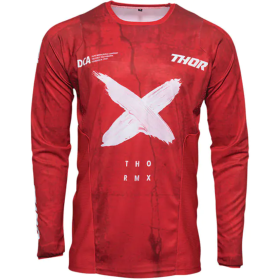 Мотокрос джърси THOR PULSE HZRD RED/WHITE