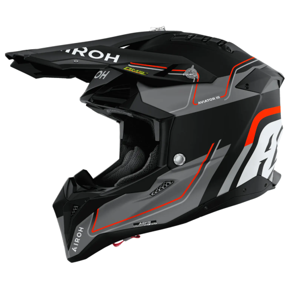 Каска AIROH AVIATOR 3 LEADER ORANGE MATT