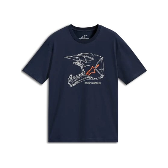 Тениска ALPINESTARS CSF MX HELMET NAVY