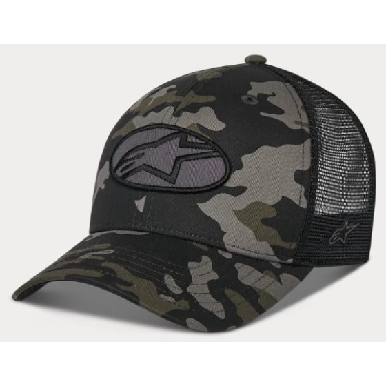 Шапка ALPINESTARS CRV BILL TRUCK OBLIQUE CAMO/BK