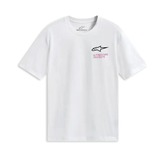Тениска ALPINESTARS SS CSF POP HELMET WHITE