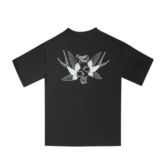 Тениска PANDO MOTO LUKE TOKYO BLACK – Oversized