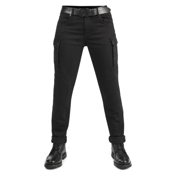 Дамски мото дънки PANDO MOTO MILA CARGO BLACK Chino Style Cordura® - LONG