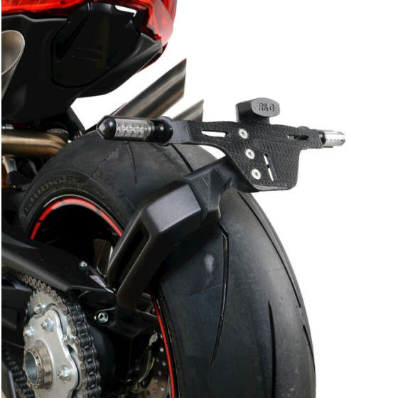 Стойка за номер R&amp;G RACING License Plate Bracket Black - MV Agusta Brutale 1000RR 20-24 / Superveloce 800 20-24