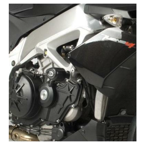 Краш тапи R&amp;G RACING Aero Crash Protectors Black Aprilia Tuono V4 11-13 / R 15-16
