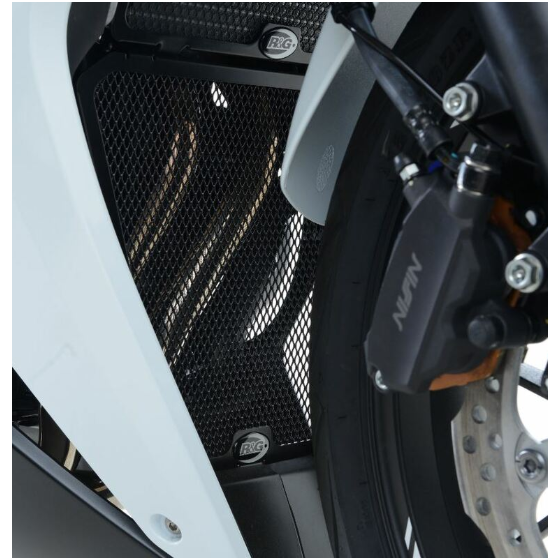 Протектор за генерация R&amp;G RACING Aluminium Black Downpipe grille - Honda CBR500R 16-18